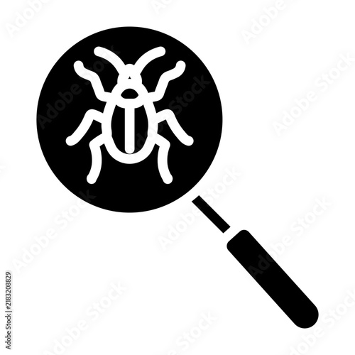Defect Detection Vector Glyph Icon Design