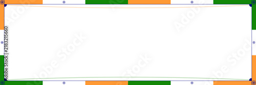 Indian Flag Border Frame for Independence and Republic Day