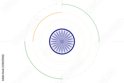 Futuristic HUD Circular UI Interface Element on Transparent Background