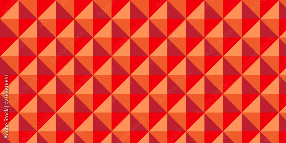Obraz premium Vector decoration square seamless material pattern with triangle cubic and cube design. Geometric pattern illustration mosaic .