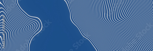 White mountain contour lines on blue background
