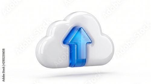 Obraz na płótnie Cloud upload 3D icon