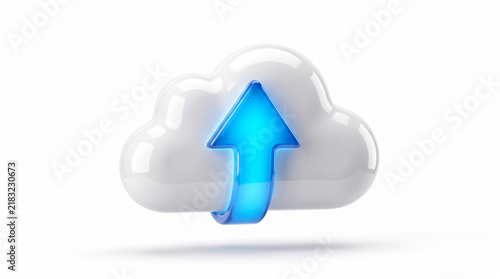 Obraz na płótnie Cloud upload 3D icon