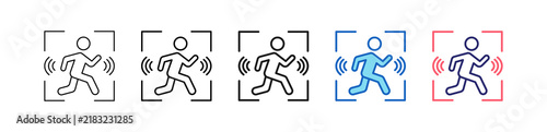 Motion Capture Icon In 5 Different Styles Set Collection.   