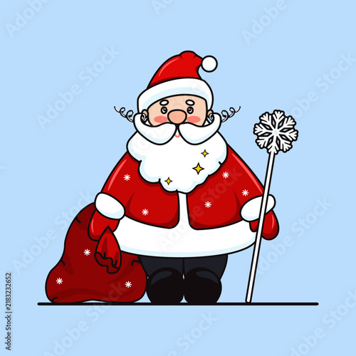 santa claus, christmas, new year, character, kids illustration