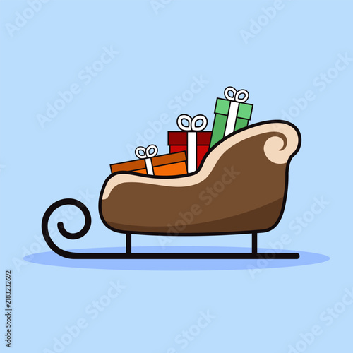 sleds, gifts, christmas, new year
