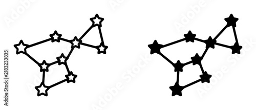 Celestial Constellation Icons, Star Maps, Cosmic Patterns, Astronomical Designs, Night Sky Graphics, Vector Art Set