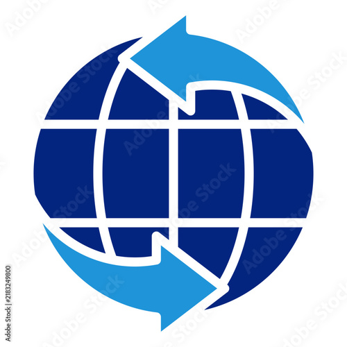 Tapety artystyczne Worldwide Icon Element For Design