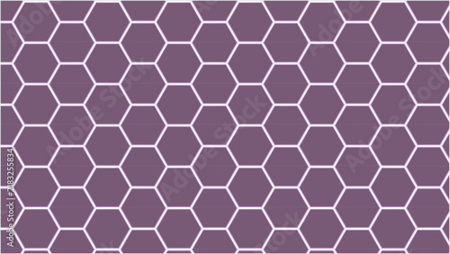 Seamless Purple Hexagon Grid Geometric Pattern Background