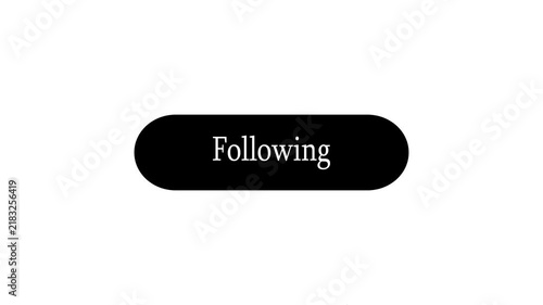 Animated videos follow buttons and arrow or cursor icons. on white backround.Follow button animation for video channel.4K video