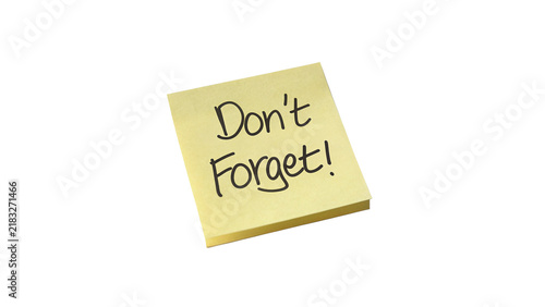 Canvastavla Yellow square note paper with handwritten message isolated on transparent backgr