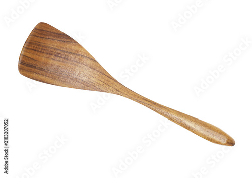 Fotografía Wooden spatula brown kitchen tool for professional cooking preparation