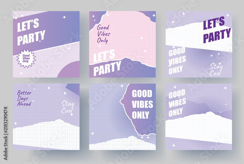 set of business cards with abstract background
