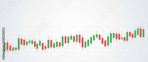 Financial candlestick chart showing market fluctuations