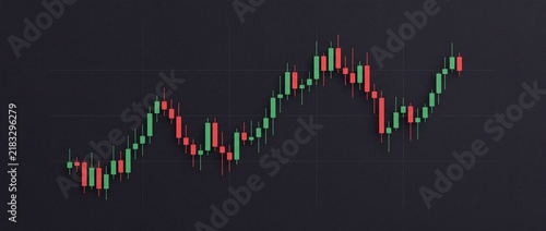 Stock market candlestick chart showing price fluctuations