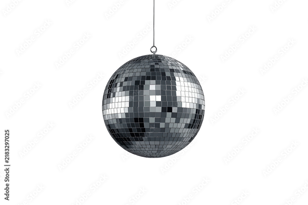 Fototapeta premium Large Hanging Silver Disco Ball
