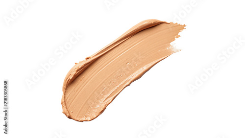 Foto Liquid foundation makeup smudge stroke texture or cosmetic bb cream swatch isola