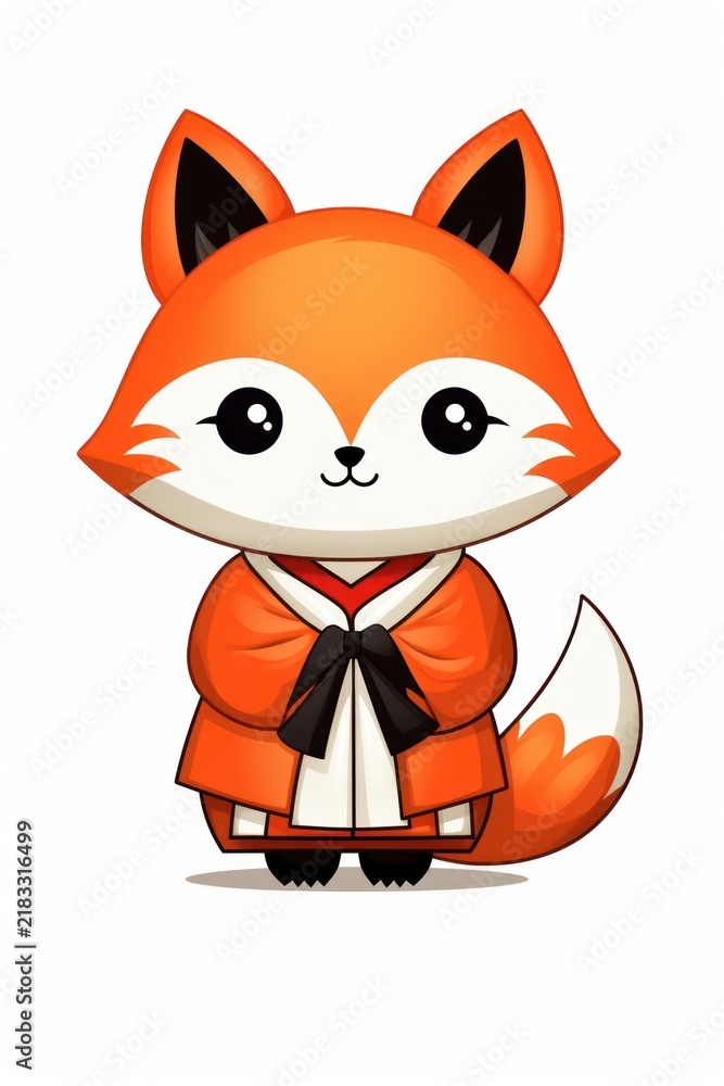 Obraz premium Isolated a fox cartoon animal nature.