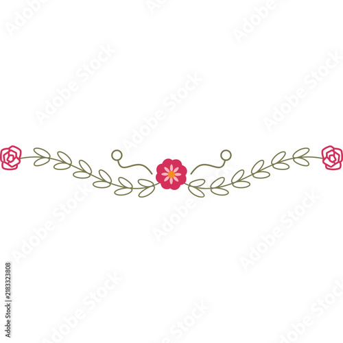 floral flower divider