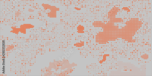 Subtle Gray Digital Camouflage Texture Background With Halftone Dot Pattern Abstract