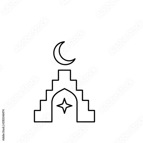 Staircase with Moon and Star Icon
