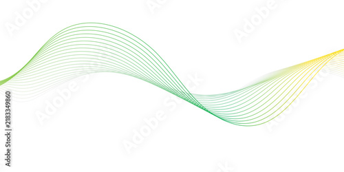 Minimal Green Yellow Sine Wave Ribbon with Smooth Pastel Curves for Clean Modern Design