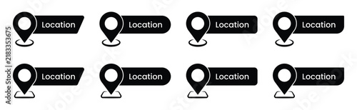 Map pointers icon vector set. Location icon or geolocations icon set. Map pointer pin vector illustration.