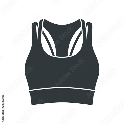 Dark sports bra with racerback design
