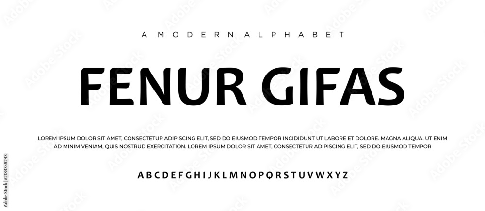 Fototapeta premium creative modern urban alphabet font Digital abstract futuristic fashion