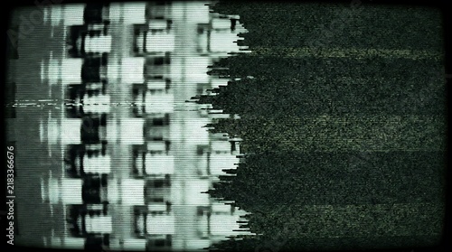 Distorted Television Static and Glitch Effect texture image