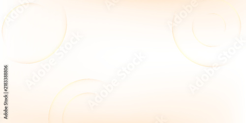 Abstract Soft Cream Background with Glowing Golden Concentric Circles