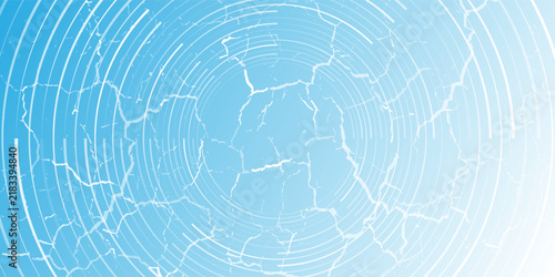 Abstract Blue World Map with Concentric Geographic Rings and White Continental Outlines.