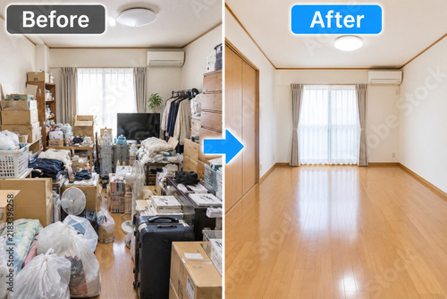 散らかった部屋・片付けのビフォーアフター