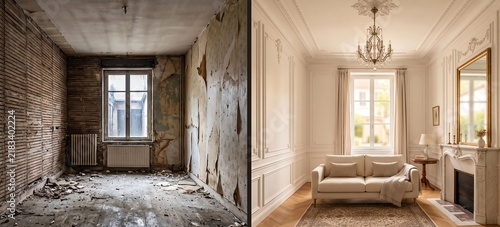 Basement Remodel Before and After Modern Family Living Room Space Transformation Renovation