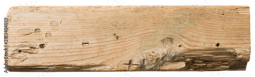The texture of aged wooden plank, top view.