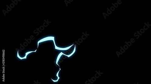 2d cartoon fx electric shape element animation for drag and drop