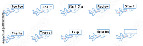 Travel Trip Journal & Review Illustration Set