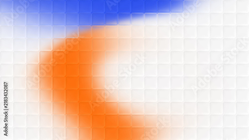 Obraz na płótnie Abstract blue and orange glassmorphism cubic glass gradient pattern background