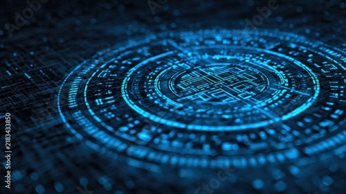 Plakat Digital circuit technology network connection