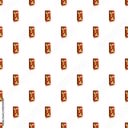 Photography Repeating cuba libre cocktails with lime and ice creating a seamless pattern