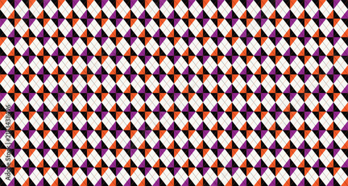 Halloween Argyle Pattern Seamless Geometric Vector Illustration
