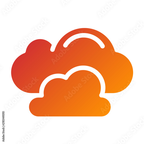 Clouds Line Icon Style