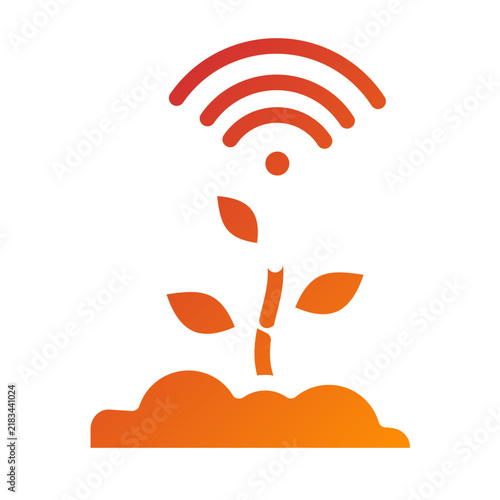 Smart Farm Line Icon Style