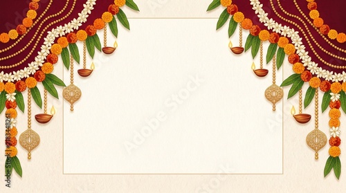 A vibrant and ornate indian doorway decoration showcasing traditional colors and intricate designs for festive celebrations