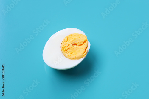 Quadro su tela Hard boiled egg halves as a high protein nutrient source