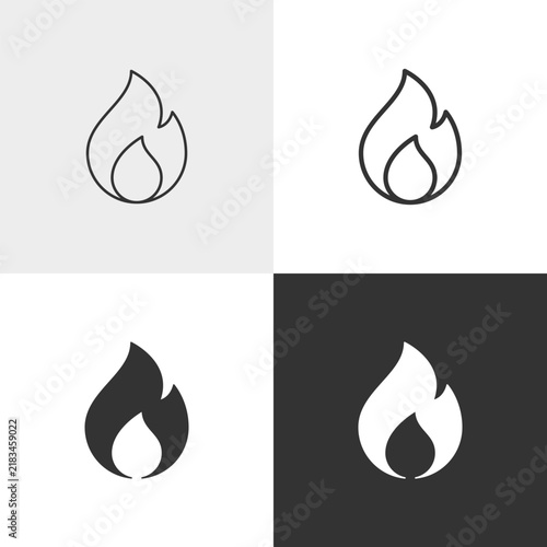 Obraz na płótnie Calories burn vector icon in outline and solid styles, Editable stroke.