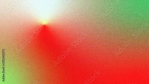 Abstract red and green gradient background with soft grainy texture and light flare effect.