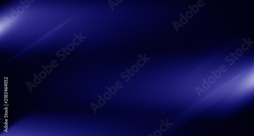 Abstract Blue Gradient Background with Metallic Glossy Light Streaks Creating Depth and Fluid Motion on Dark Surface