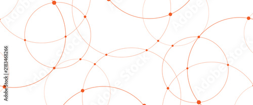 Vector with interconnected circles and dots abstract  background