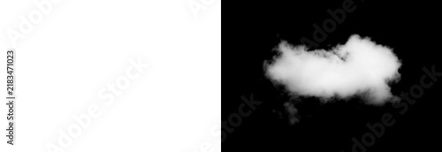 Konstfotografi White cloud PNG cutout with black preview and transparent version for photo compositions, weather graphics, sky scenes and atmospheric design